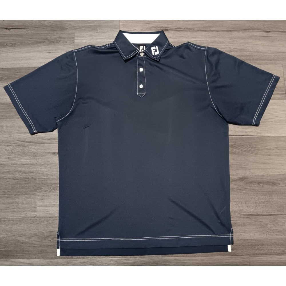 FootJoy Men's Navy‎ Blue Lightweight Knit Short Sleeve Polo Size XL